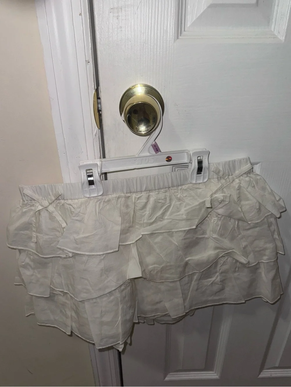 Sugar & Jade Girls Cream Tiered Ruffle Skort Shorts Size 16/18 NEW
